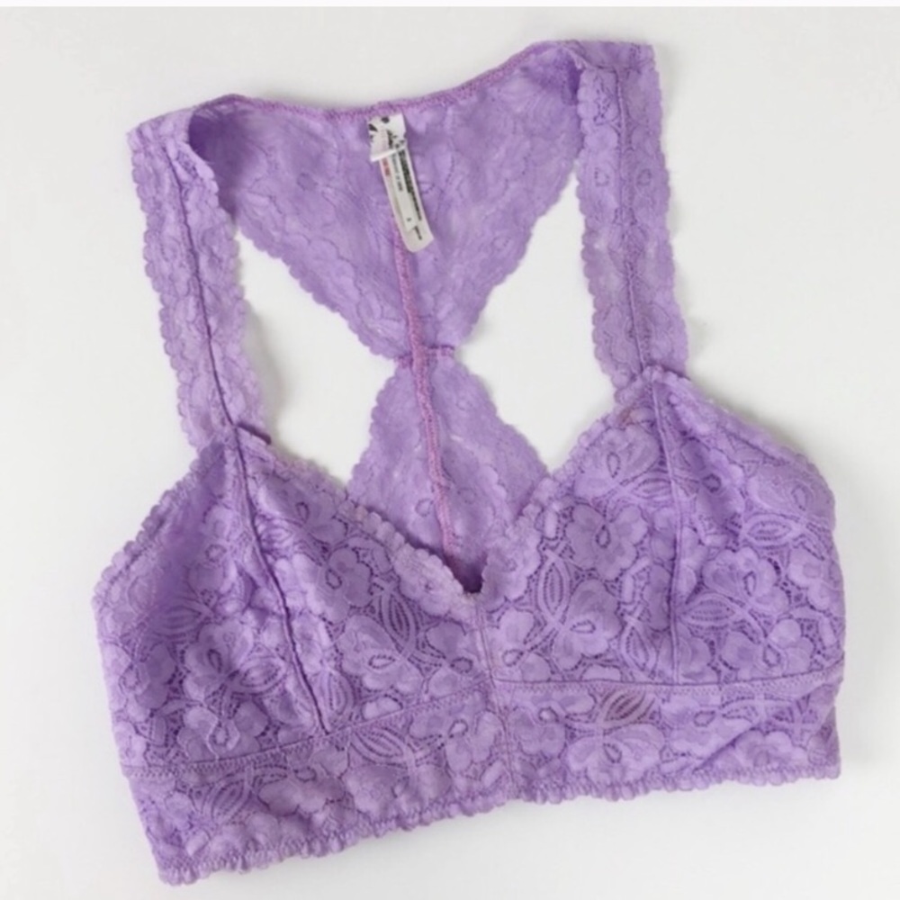 Free People racerback galloon lace bralette